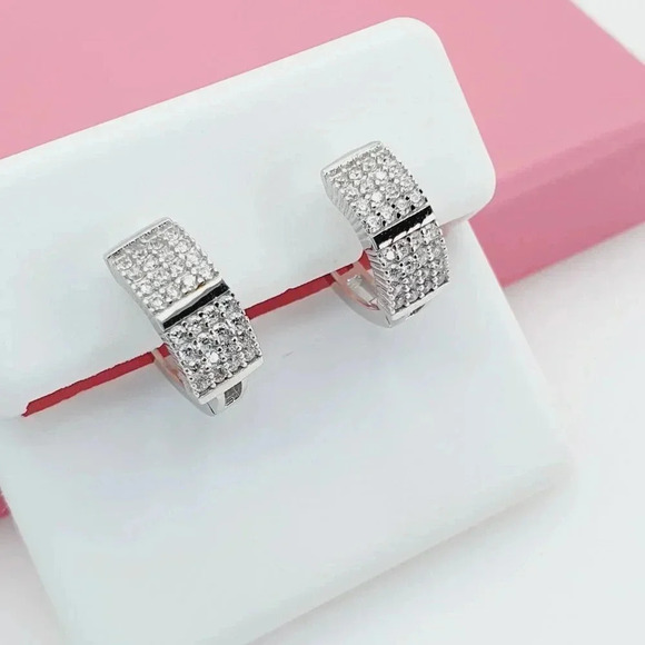 "925 Sterling Silver Cubic Zirconia Earrings, U19254661 - Picture 7 of 11